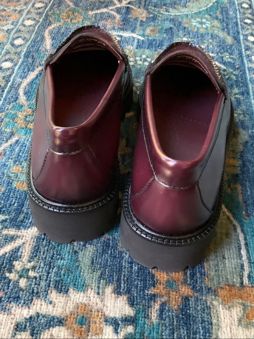 G.H. Bass & Co. Men’s Penny Loafers in Wine/Burgundy Leather - Picture 5 of 6